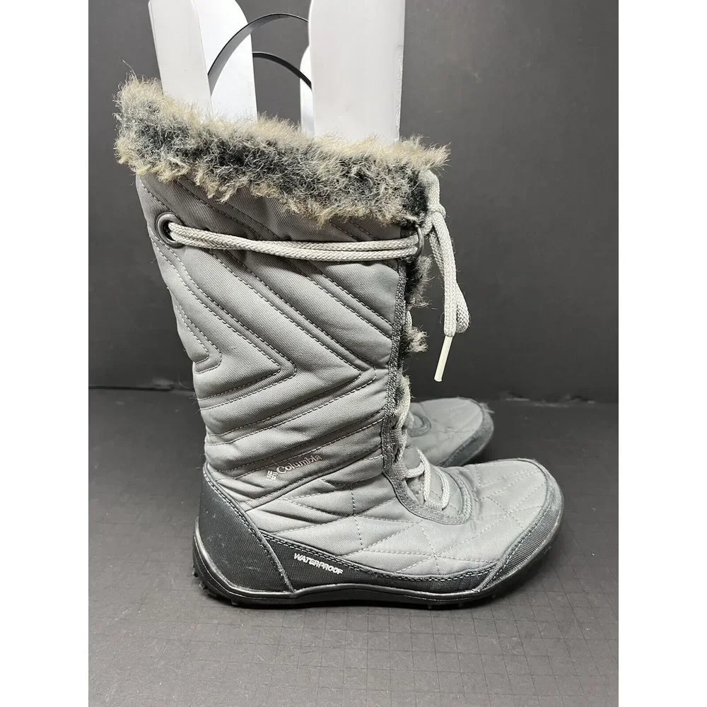 Columbia Women's Minx Mid Iii Snow Boot - Ti Grey Steel/Grey Ice Faux Fur Size 6
